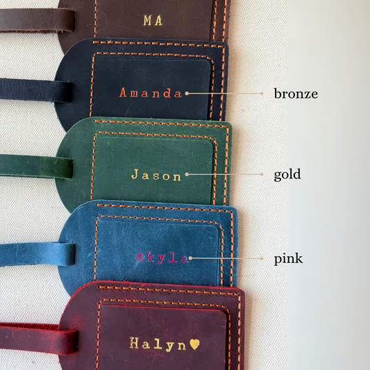 Custom Leather Luggage Tag